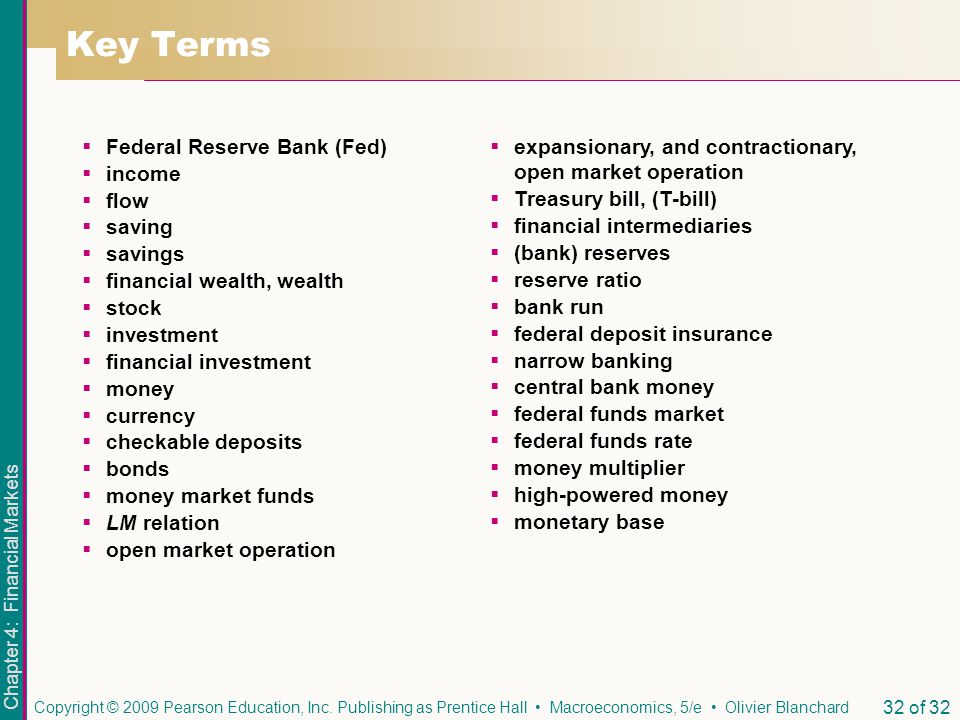 Key Terms Federal Reserve Bank (Fed) income flow saving savings