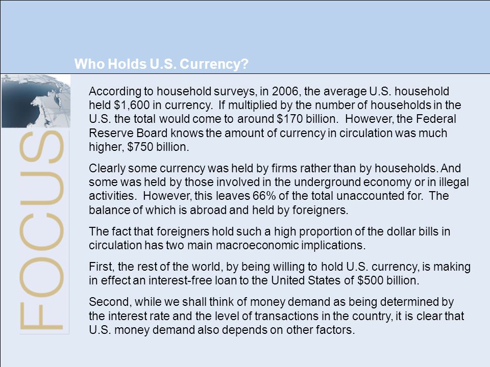 Who Holds U.S. Currency