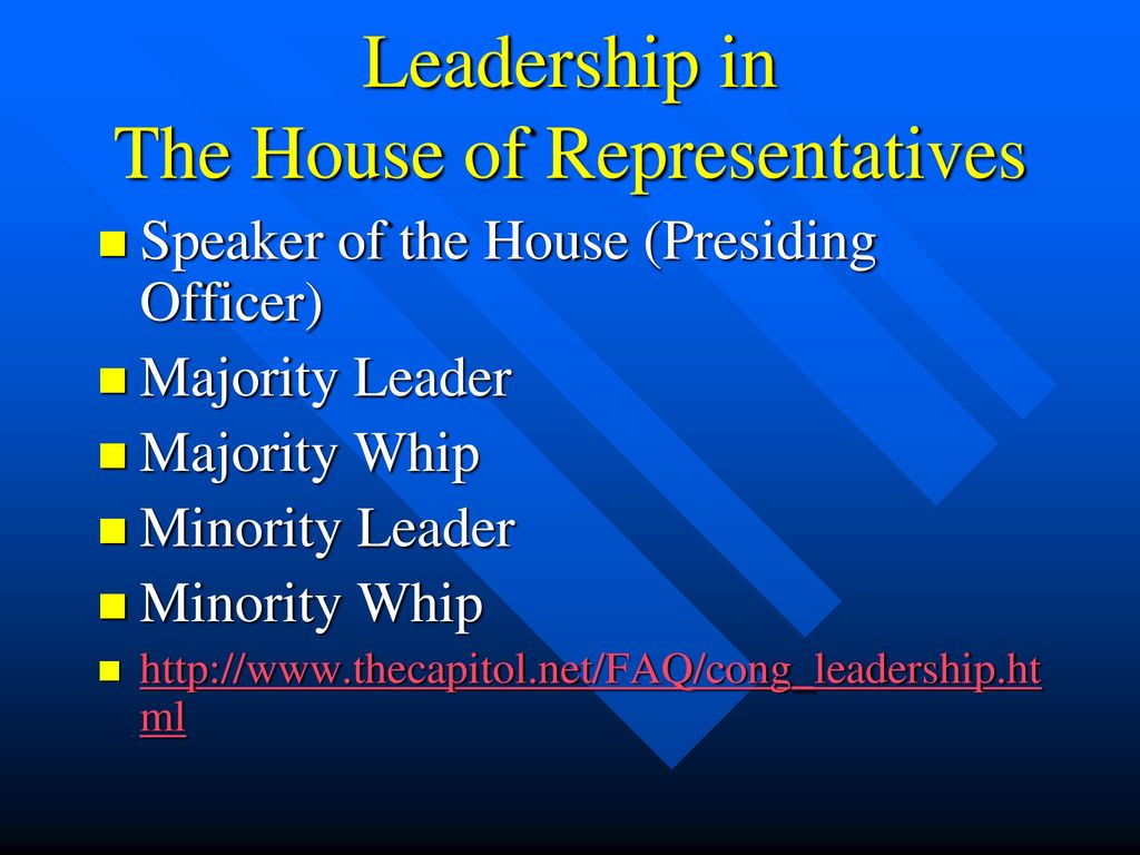 U.S. Congressional Leadership ppt download