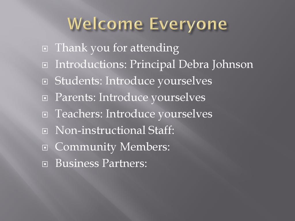 Welcome Everyone Thank you for attending - ppt download