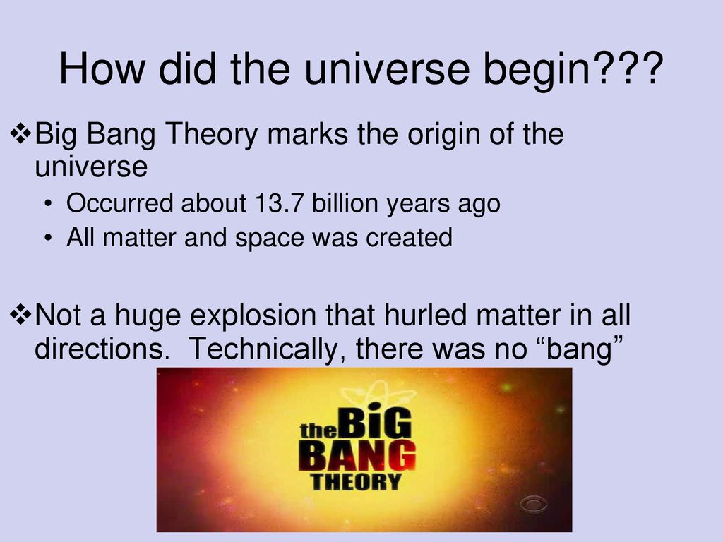 How did the universe begin