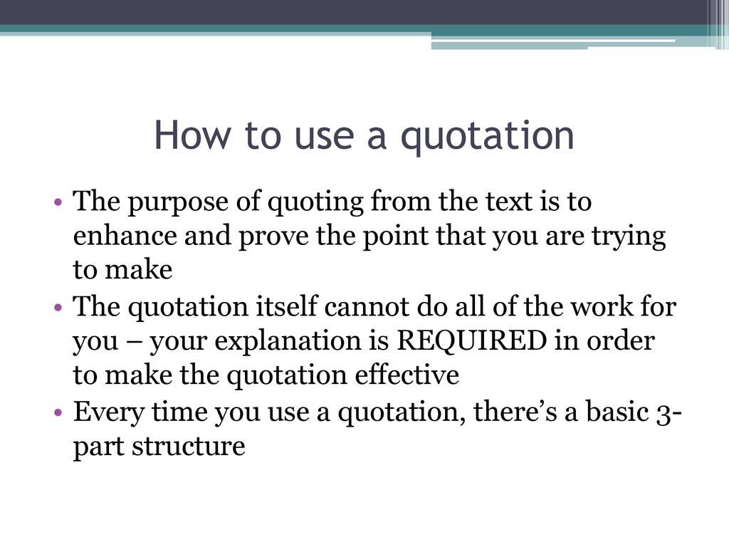 Adding & Using Quotations - ppt download