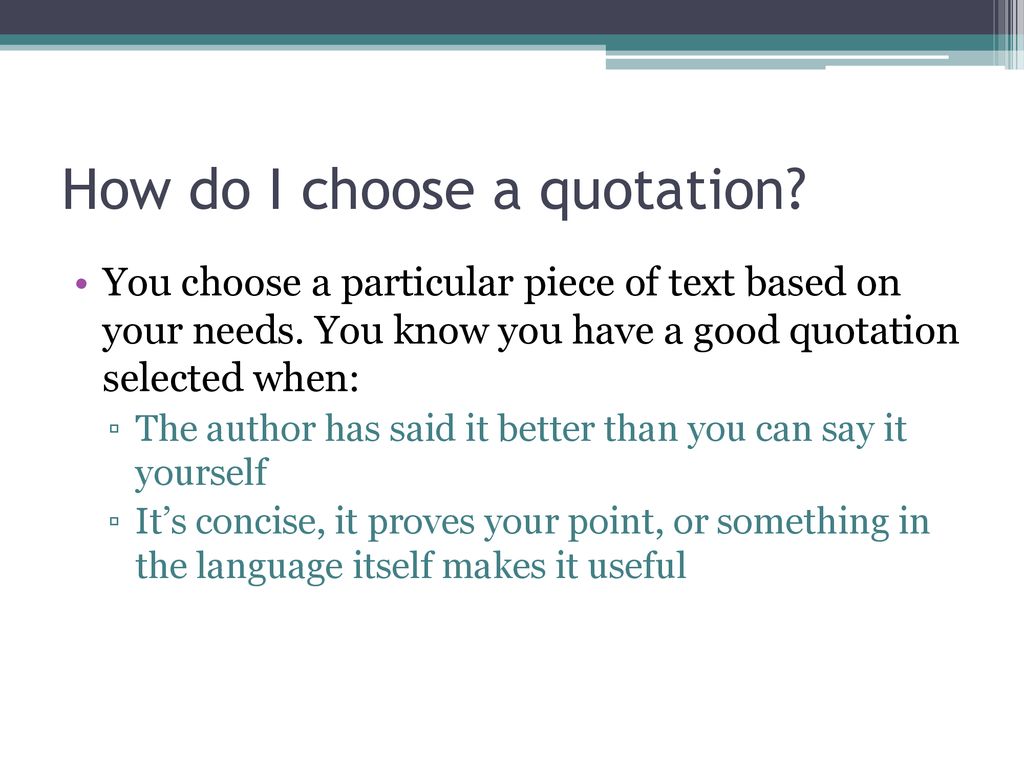 Adding & Using Quotations - ppt download