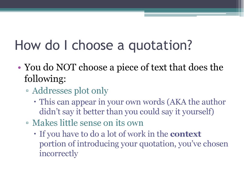 Adding & Using Quotations - ppt download