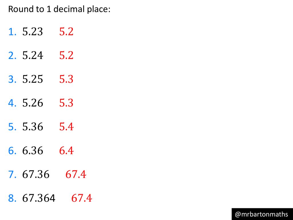 Rounding 1 decimal place version 2 ppt download