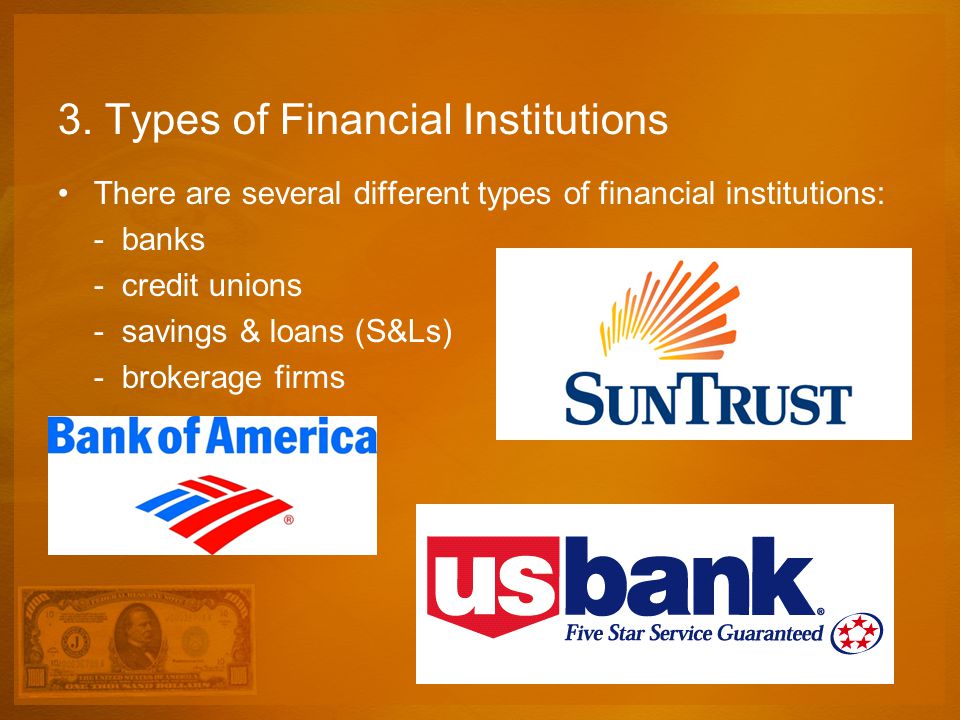 3. Types of Financial Institutions