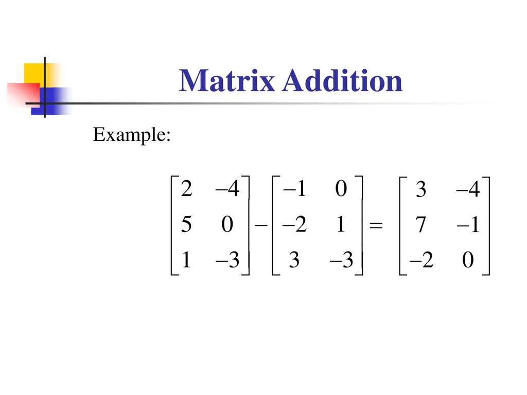 MATRICES MATRIX OPERATIONS. - ppt download