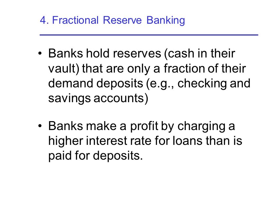 4. Fractional Reserve Banking