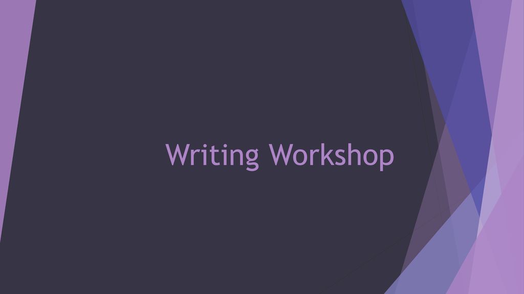 creative writing workshop ppt