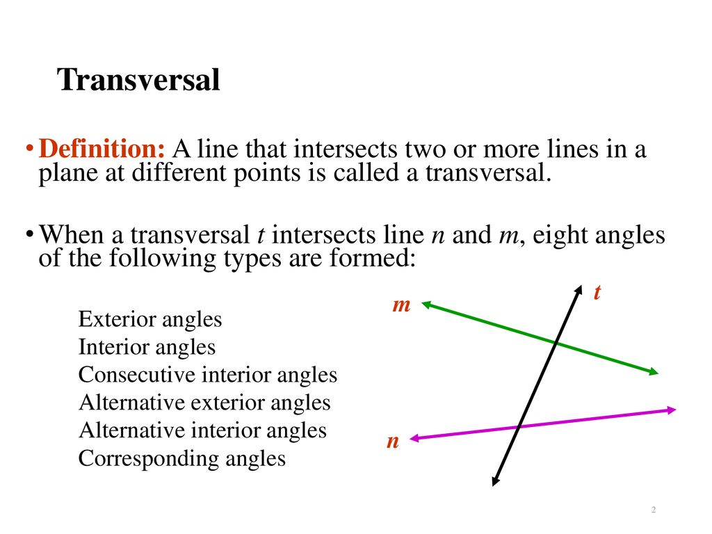 Angles And Parallel Lines Ppt Download