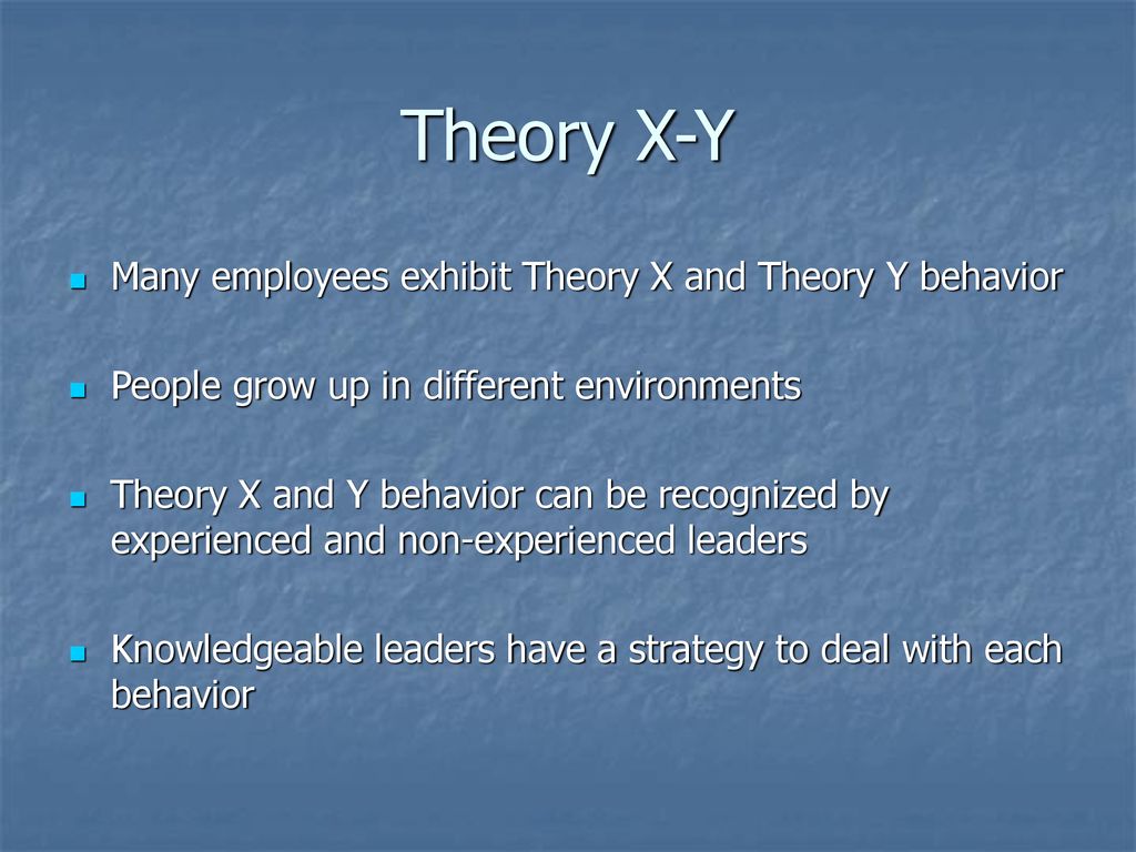 theory x and theory y in organizational behavior