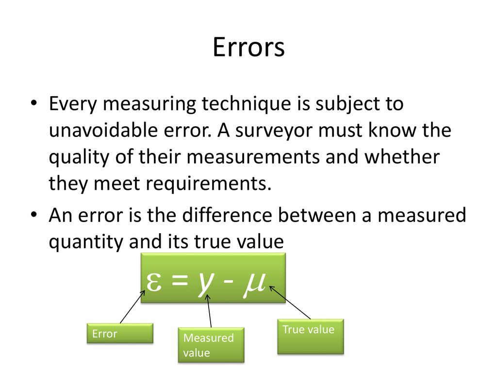 Introduction To Errors And Mistakes – Engineering Survey