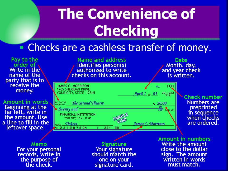 The Convenience of Checking