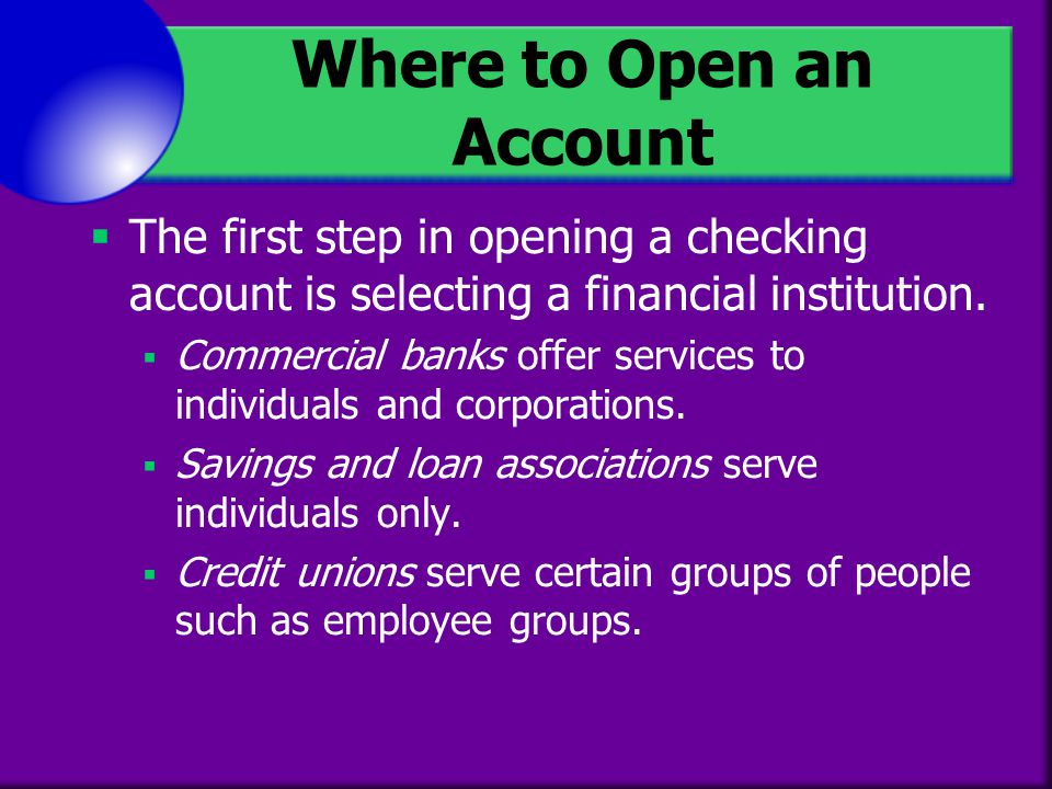 Where to Open an Account