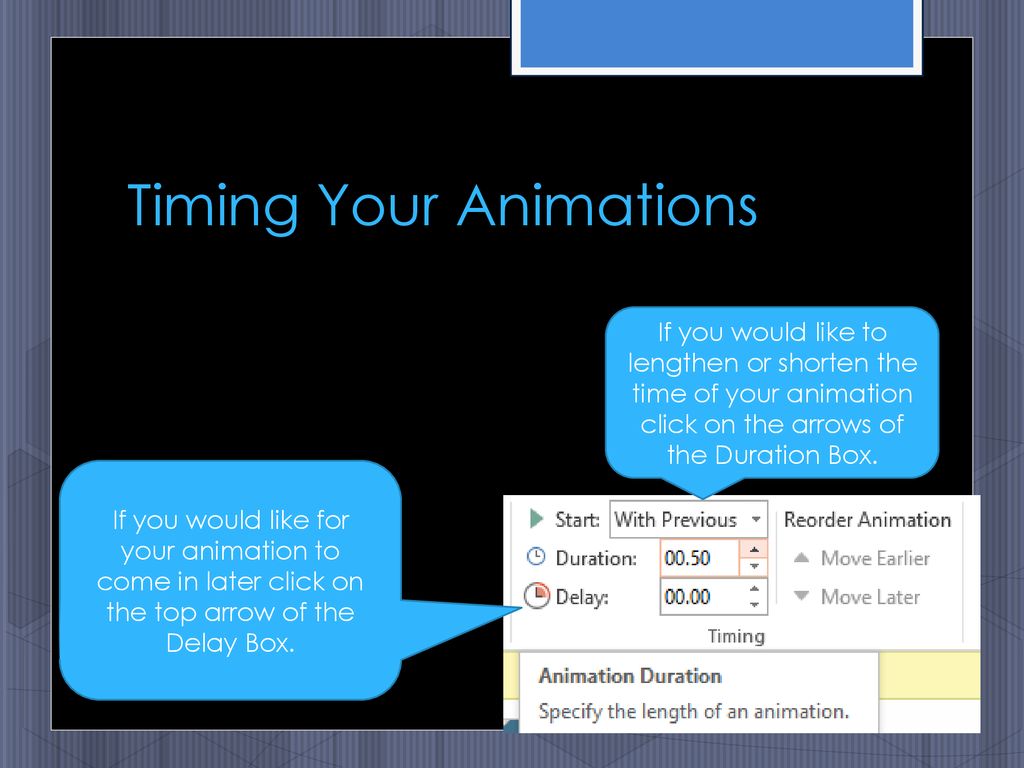 Timing Your Animations