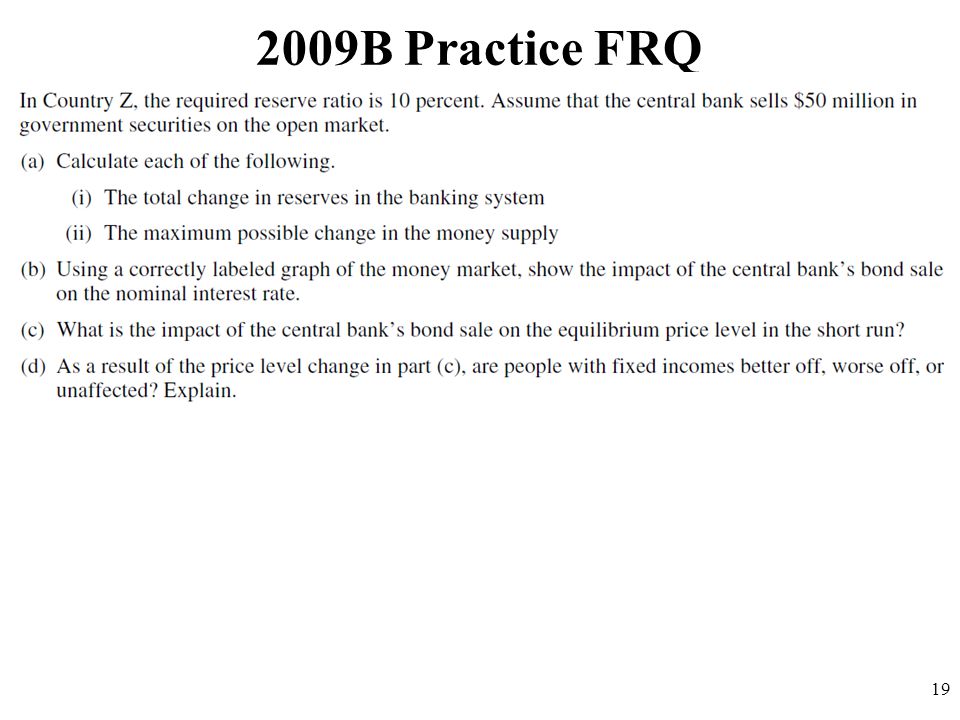 2009B Practice FRQ 19