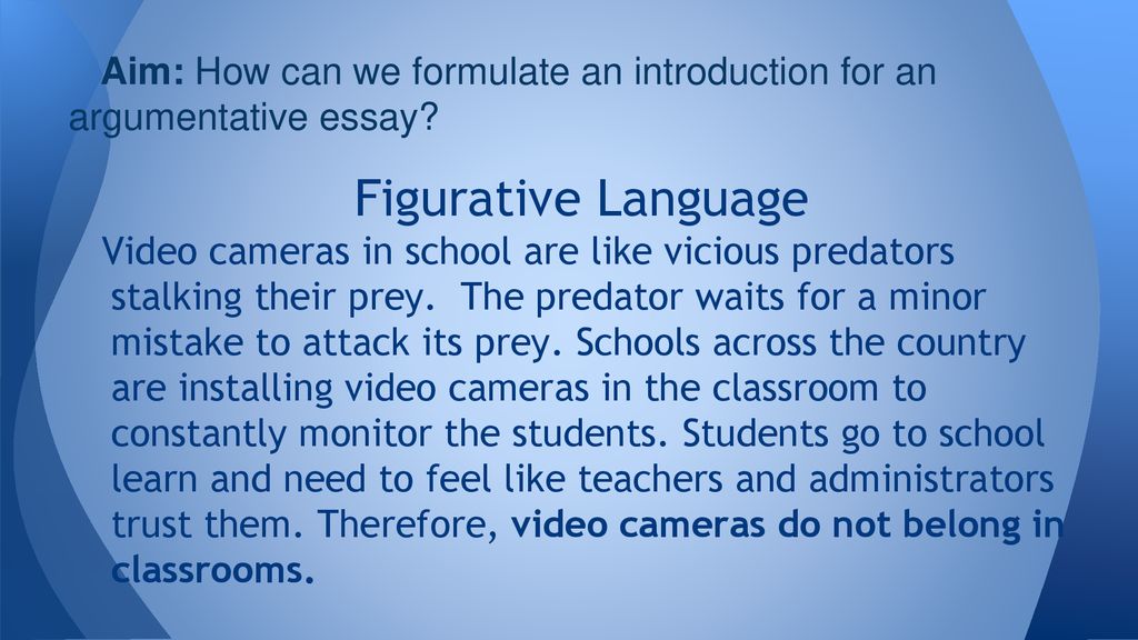 argumentative essay video