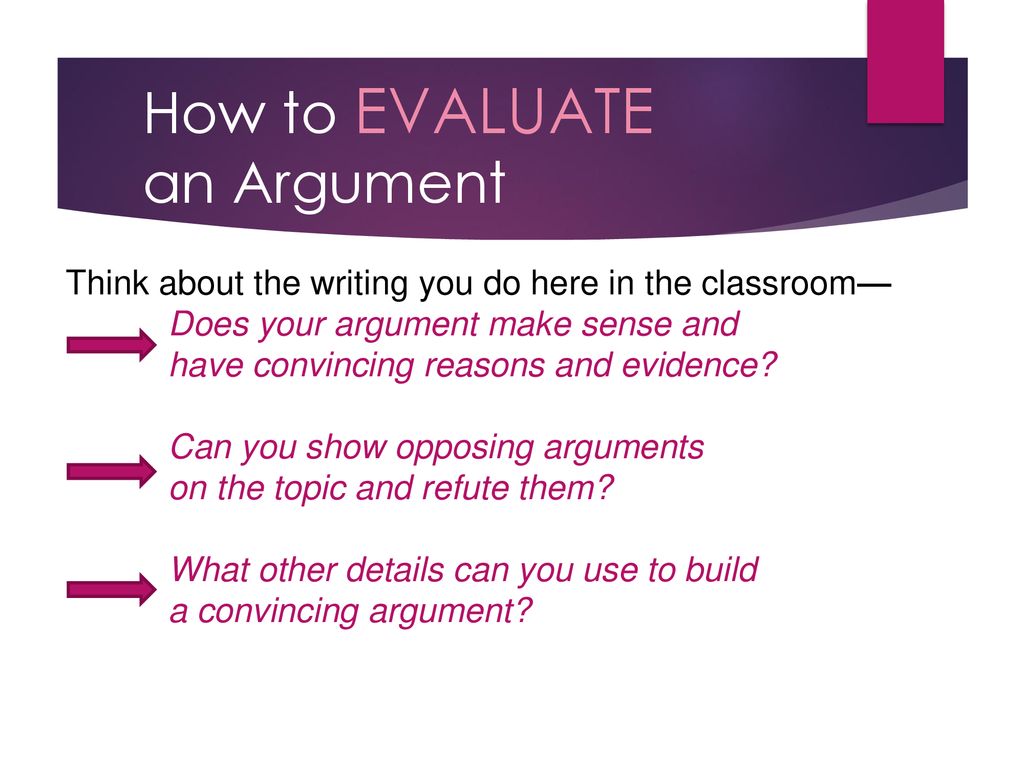 how to evaluate an argumentative essay