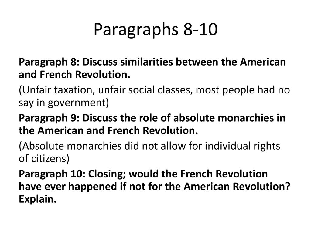 paragraph on french revolution