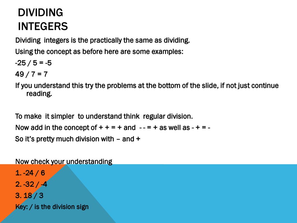 How to multiply and divide integers - ppt download