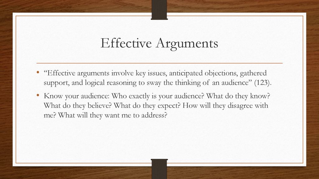 Effective Arguments
