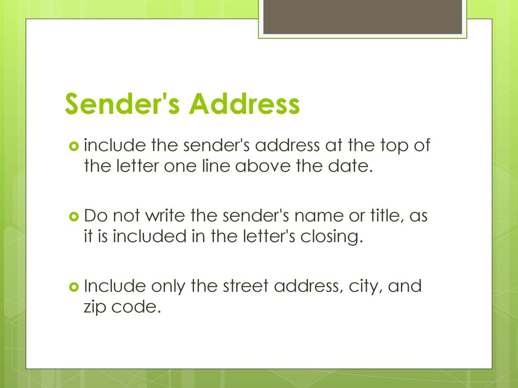 How to Write a Business Letter - ppt download