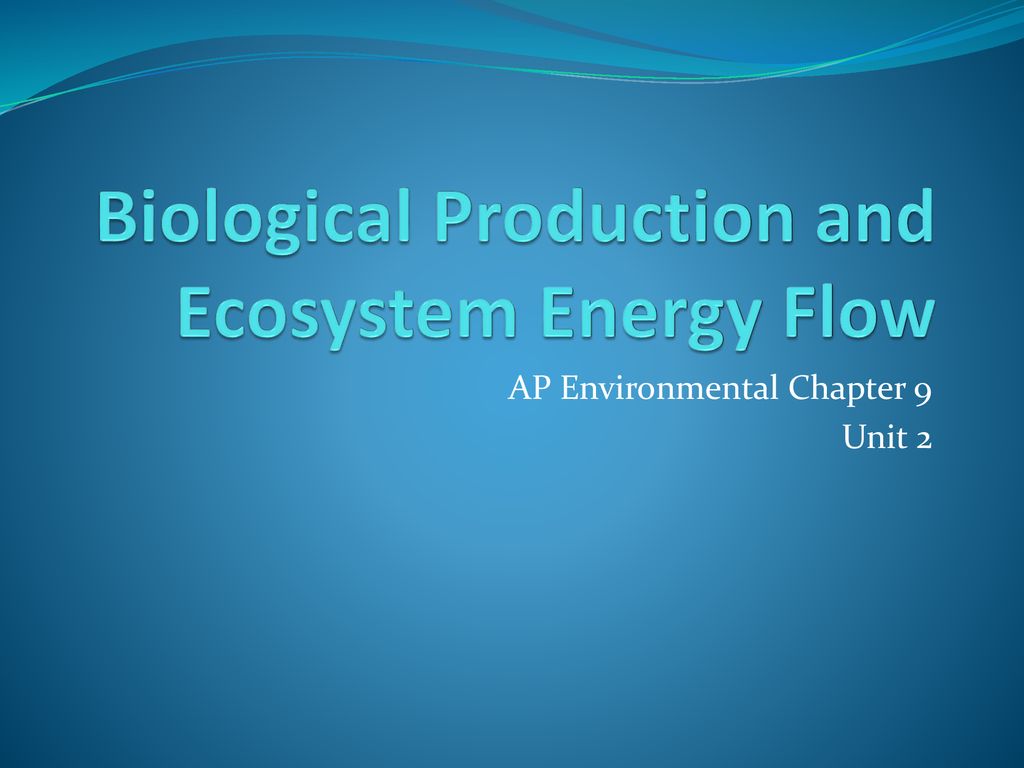 Biological Production And Ecosystem Energy Flow - Ppt Download