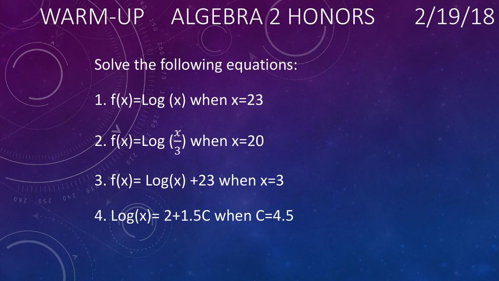 Warm Up Algebra 2 Honors 2 19 18 Ppt Download warm-up-algebra-2-honors-2-19-18-ppt-download