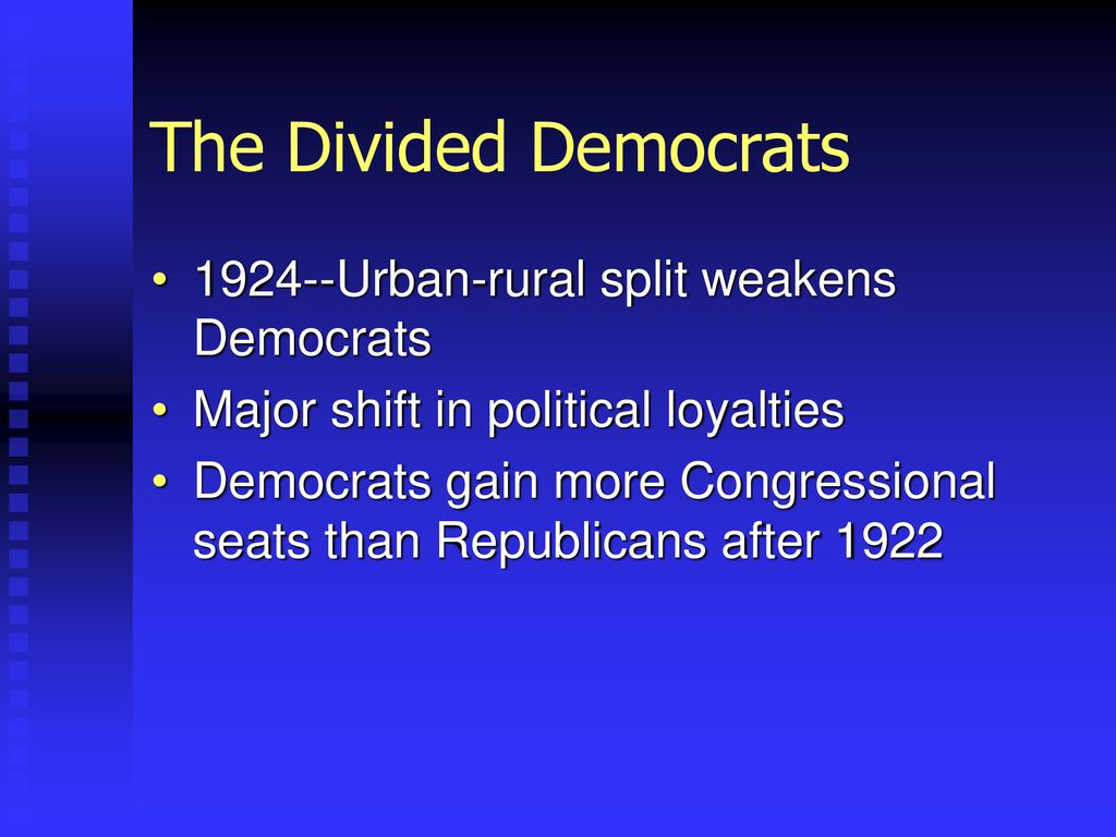 The Divided Democrats Urban-rural split weakens Democrats