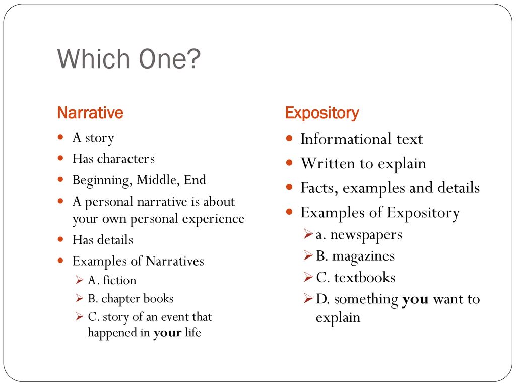 similarities between expository and narrative writing