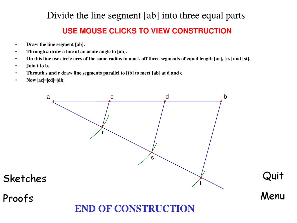 Draw a line segment [qr] 8cm in length - ppt download