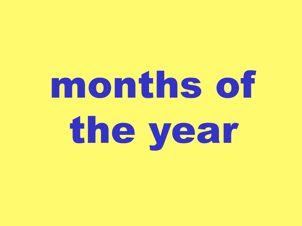 months of the year