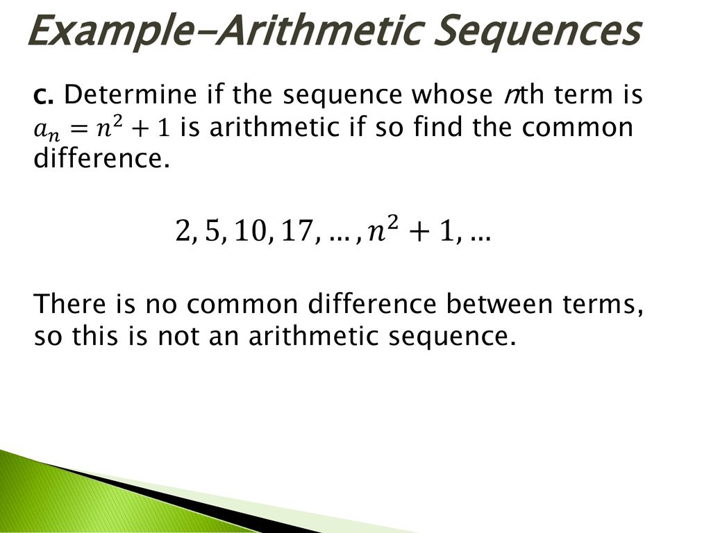 Arithmetic Sequence Skill ppt download