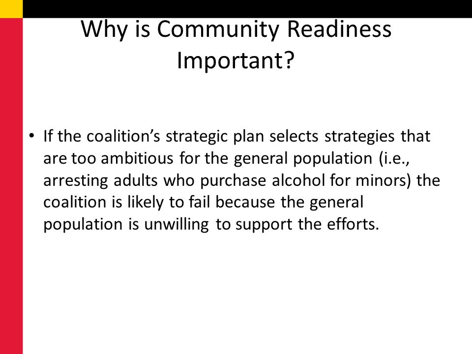 Why is Community Readiness Important