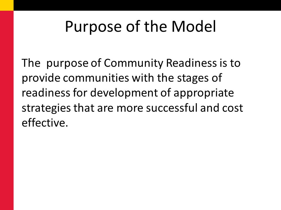 Purpose of the Model