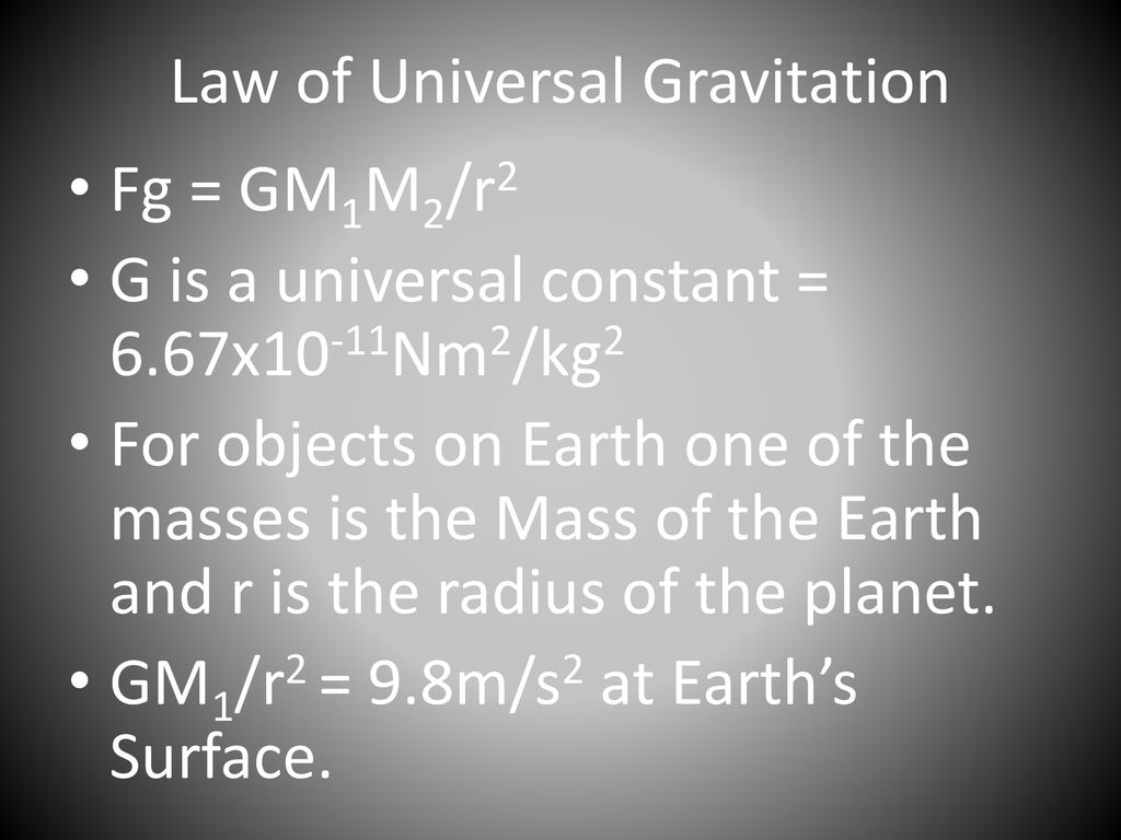 Universal Law of Gravitation - ppt download