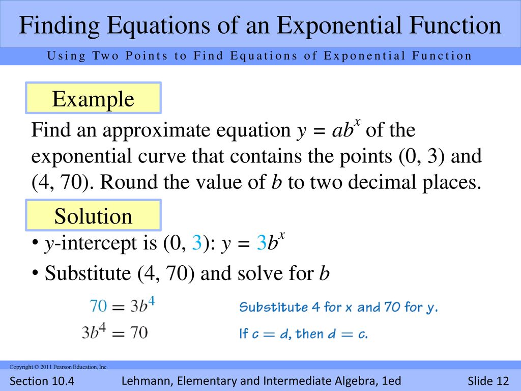 Finding Equations of Exponential Function - ppt download
