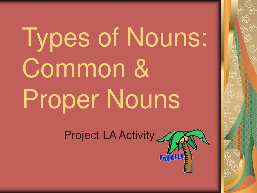 Types of Nouns: Common & Proper Nouns