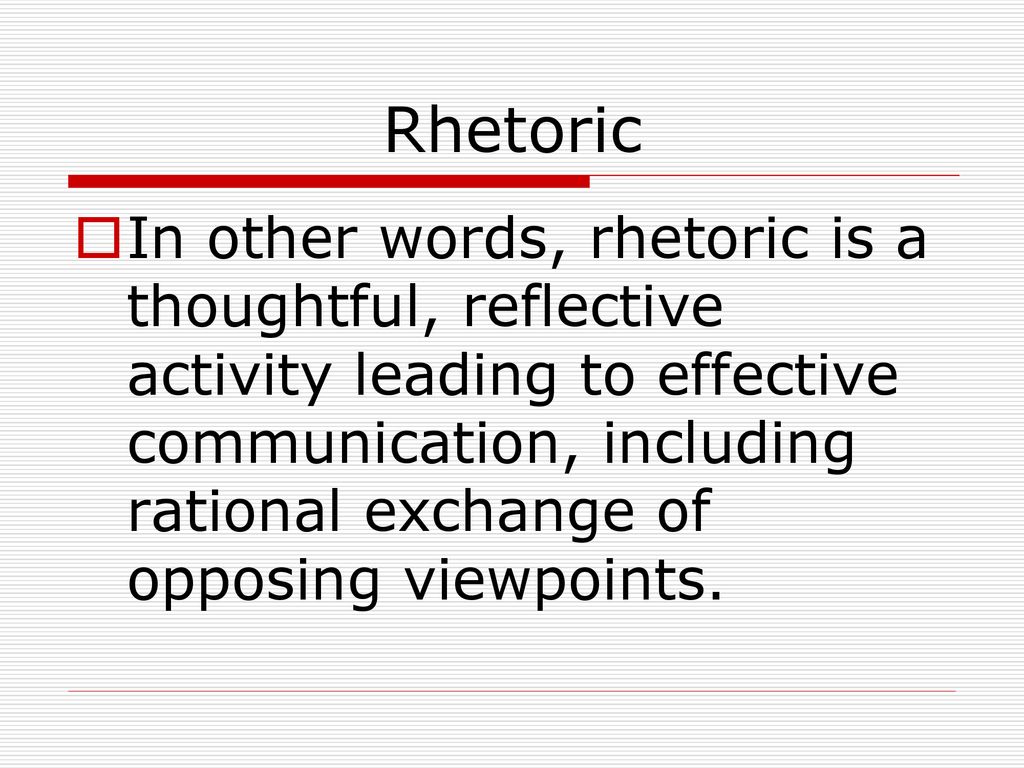 the greek word rhetor means