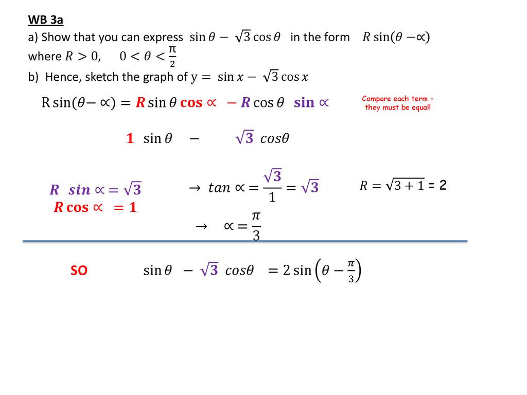Trigonometry Addition Formula For Rcos X A And R X A Ppt Download Trigonometry Addition Formula For Rcos X A And R X A Ppt Download