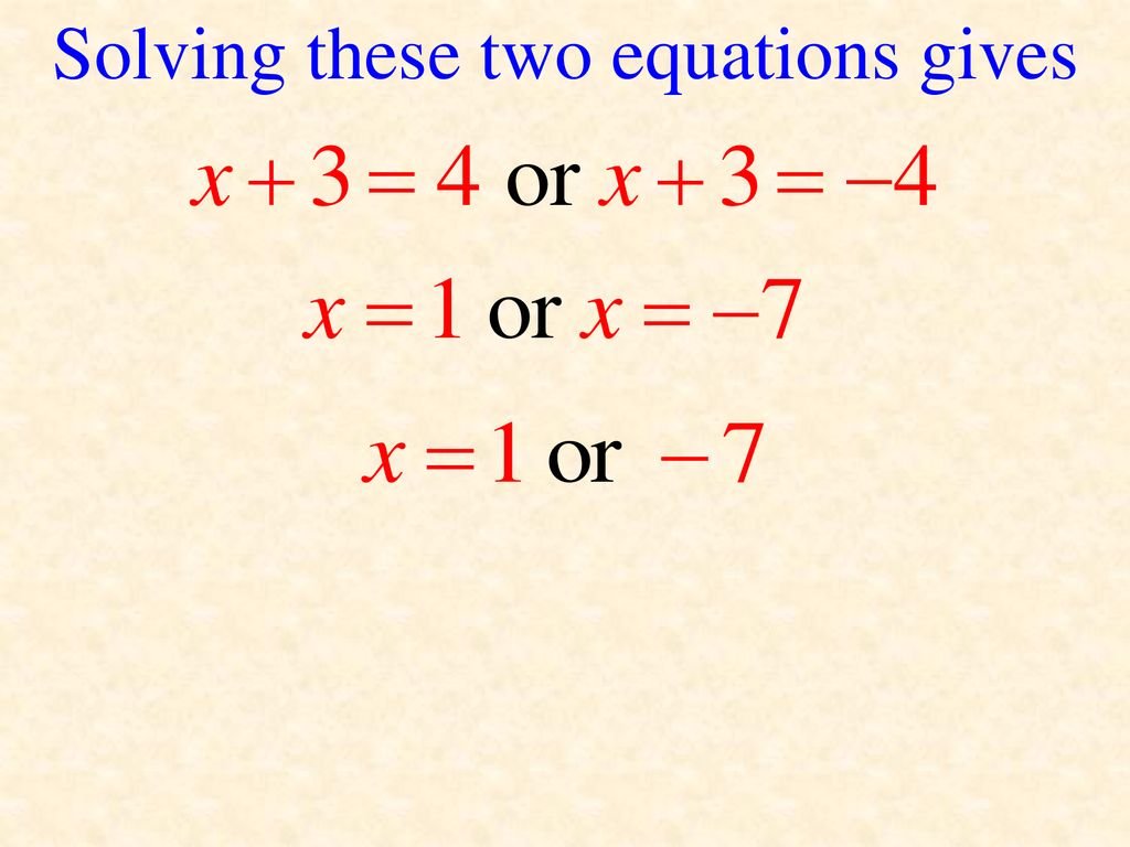 Solving these two equations gives