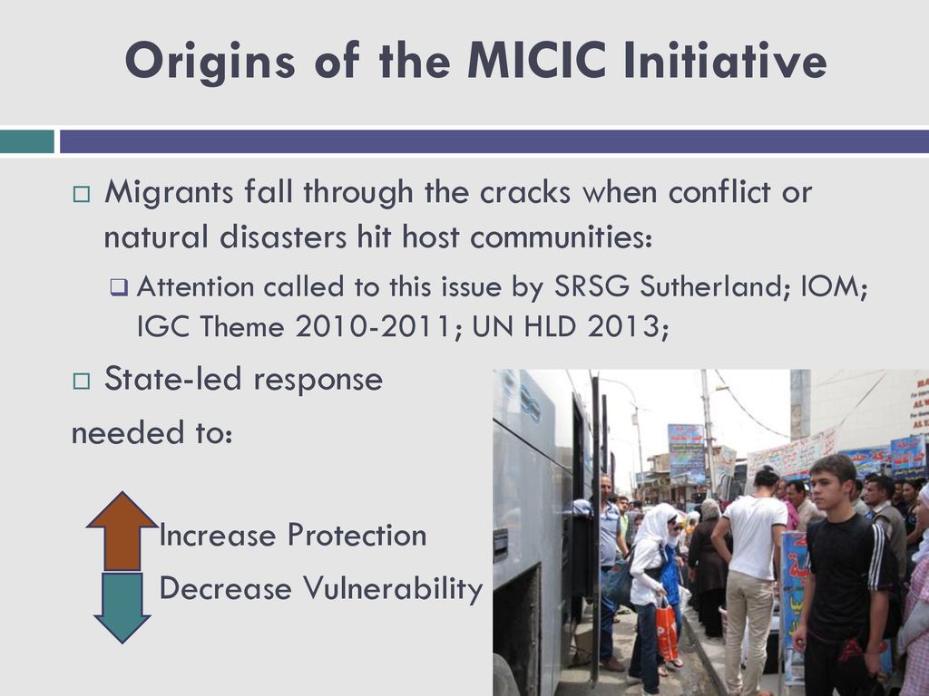 Origins of the MICIC Initiative