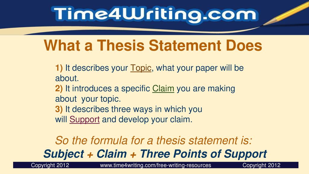 good thesis statement starters