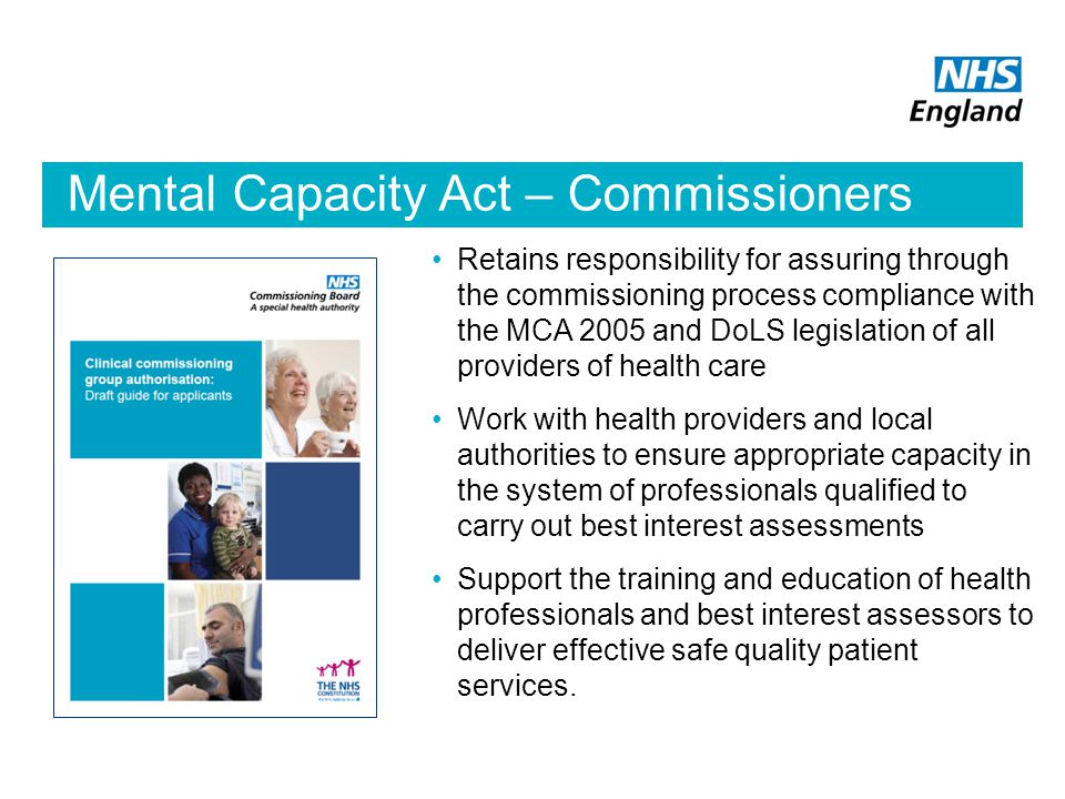 Mental Capacity Act – Commissioners