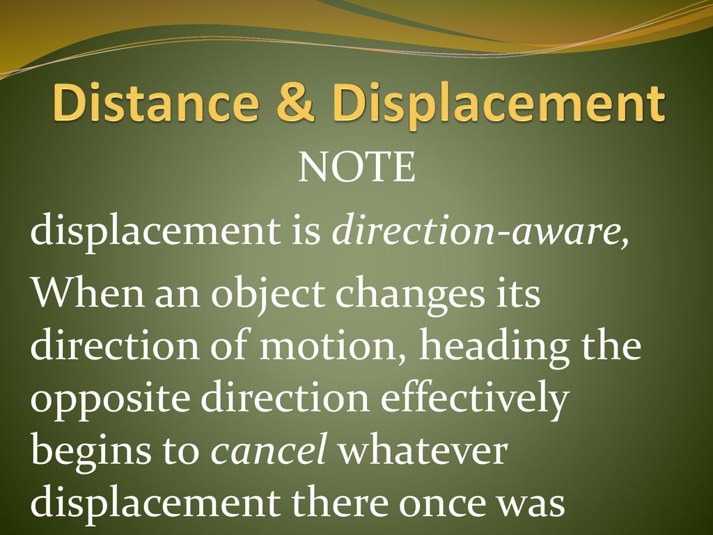 Distance & Displacement