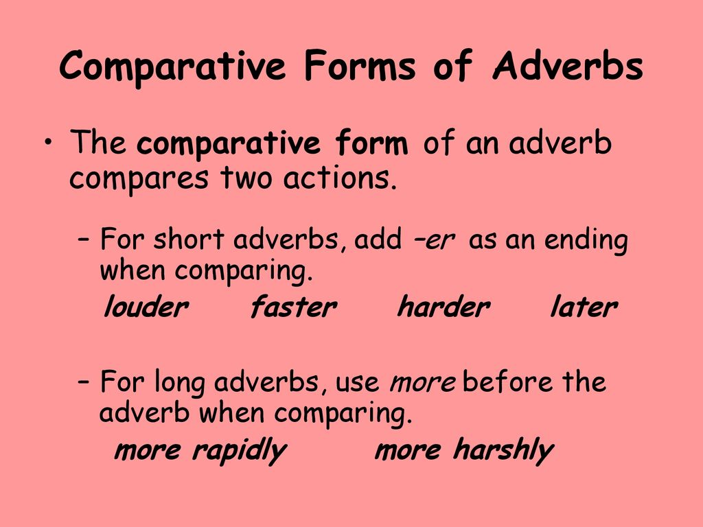 Long comparative form. Adverbs Comparative forms. Comparative form. Comparative and Superlative adverbs. Comparative adverbs.