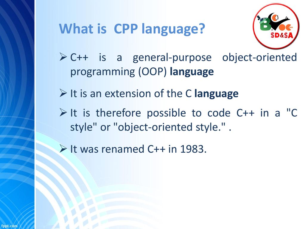 CPP Programming Language - ppt download