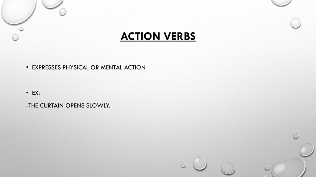 Expresses action or being - ppt download