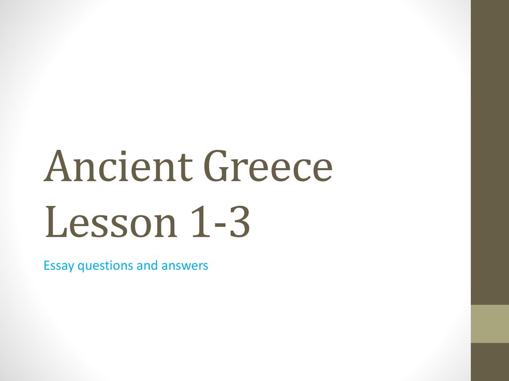 Ancient Greece Lesson ppt download