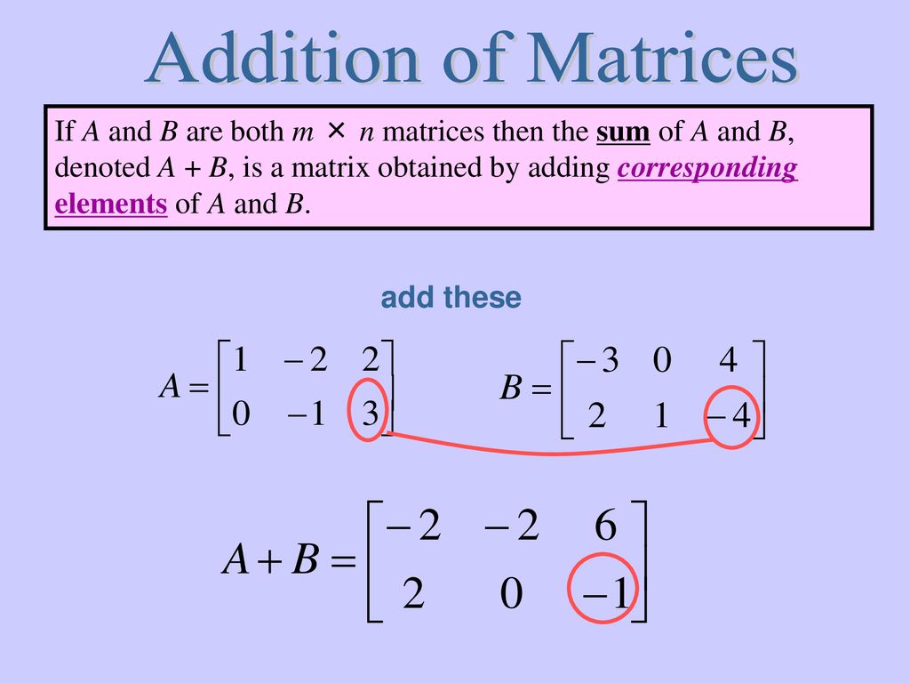 Matrix Algebra. - ppt download
